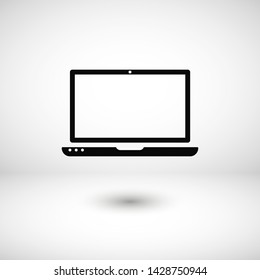 laptop icon, vector illustration. Vector web design