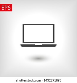 laptop icon, vector illustration. Vector web design