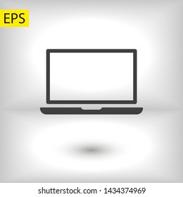 laptop icon, vector illustration. Vector web design