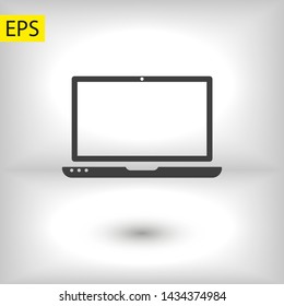 laptop icon, vector illustration. Vector web design