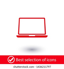 laptop icon, vector illustration. Vector web design
