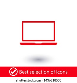 laptop icon, vector illustration. Vector web design