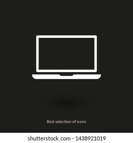 laptop icon, vector illustration. Vector web design