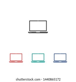 laptop icon, vector illustration. Vector web design