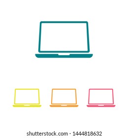 laptop icon, vector illustration. Vector web design