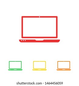 laptop icon, vector illustration. Vector web design