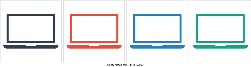 laptop icon, vector illustration. Vector web design