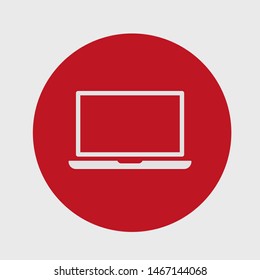 laptop icon, vector illustration. Vector web design