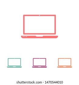 laptop icon, vector illustration. Vector web design