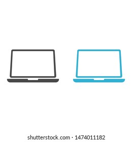 laptop icon, vector illustration. Vector web design