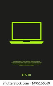 laptop icon, vector illustration. Vector web design