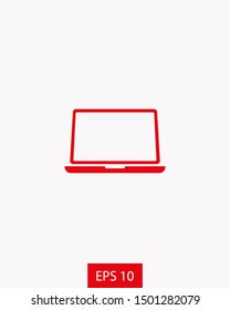 laptop icon, vector illustration. Vector web design
