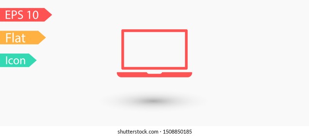 laptop icon, vector illustration. Vector web design