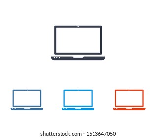 laptop icon, vector illustration. Vector web design