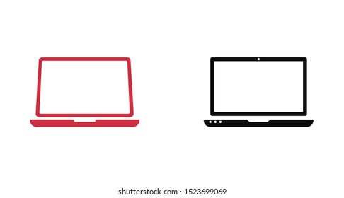 laptop icon, vector illustration. Vector web design