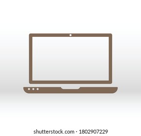 icono portátil, ilustración vectorial. Diseño web de vectores