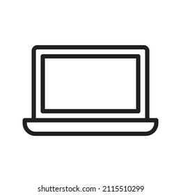 Laptop icon vector image. Can also be used for Physical Fitness. Suitable for mobile apps, web apps and print media.