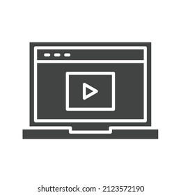 Laptop icon vector image. Can also be used for Physical Fitness. Suitable for mobile apps, web apps and print media.