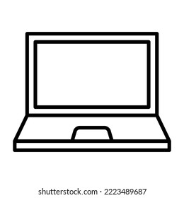Laptop icon vector image. Can also be used for web apps, mobile apps and print media.