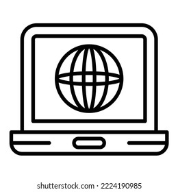 Laptop icon vector image. Can also be used for web apps, mobile apps and print media.