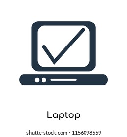 Laptop icon vector isolated on white background, Laptop transparent sign , symbols or elements in filled style