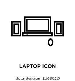 Laptop icon vector isolated on white background, Laptop transparent sign