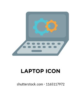 Laptop icon vector isolated on white background, Laptop transparent sign