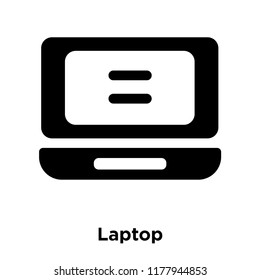 Laptop icon vector isolated on white background, logo concept of Laptop sign on transparent background, filled black symbol