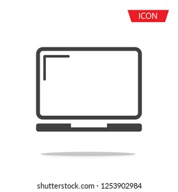 Laptop icon vector isolated on white background.