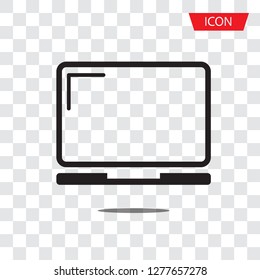 Laptop icon vector isolated on white background.