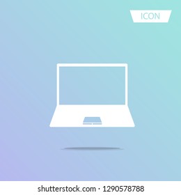 Laptop icon vector isolated on white background. 