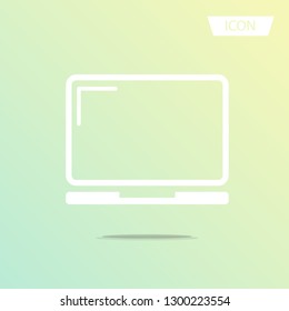 Laptop icon vector isolated on white background.