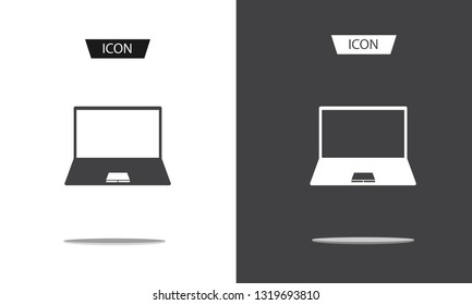 Laptop icon vector isolated on white background.