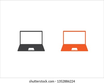 Laptop icon vector isolated on white background.