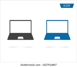 Laptop icon vector isolated on white background.