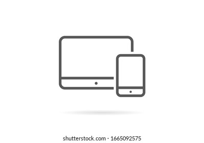 Vector de icono de portátil aislado en fondo blanco. Vector de icono de portátil de moda en estilo plano. Plantilla para vectores de icono de aplicación ui, logo y ux. portátil vectorial de icono para su sitio Web