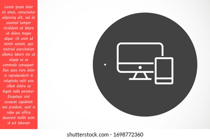 Laptop icon vector isolated on white background. Trendy laptop icon vector in flat style. Template for app icon vector ui, logo and ux. icon vector laptop for your web site