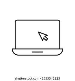 Laptop icon vector isolated on white background.