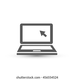 laptop icon vector isolated on white background. Computer symbol for your design, logo, application, presentation, UI