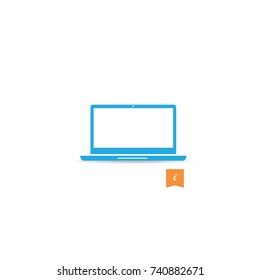 Laptop icon vector isolated on white background. Trendy laptop icon in flat style. Template for app, ui, logo and ux. Icon laptop for your web site, office poster and placard.Modern laptop icon,EPS 10