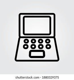 Laptop-Symbol. Vektorliniensymbol. Bearbeitbarer Stroke. Pixel perfekt. Premium-Illustration