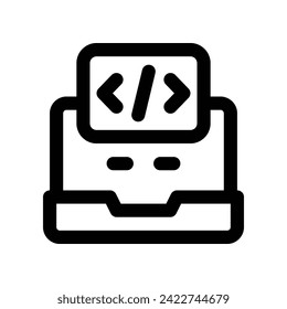Laptop-Symbol. Vektorsymbol für Ihre Website, Ihr Handy, Ihre Präsentation und Ihr Logo-Design.