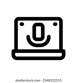 laptop icon. vector line icon for your website, mobile, presentation, and logo design.