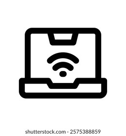 laptop icon. vector line icon for your website, mobile, presentation, and logo design.