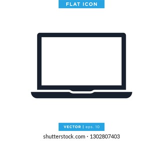 Laptop Icon Vector Logo Design Template