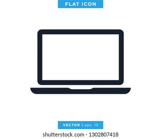 Laptop Icon Vector Logo Design Template