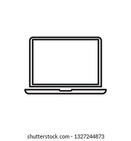 Laptop icon vector logo template