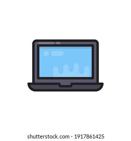 Icono de portátil en vector. Logotipo
