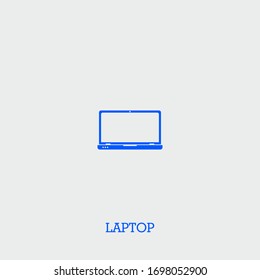 laptop icon. laptop vector on gray background