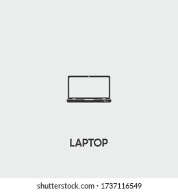 laptop icon. laptop vector on gray background